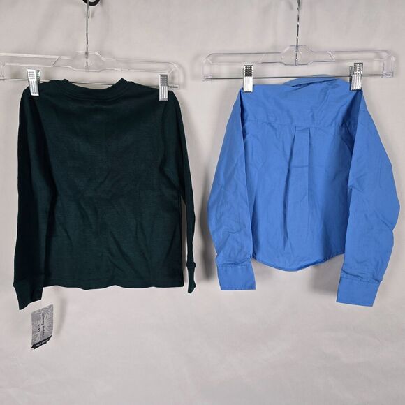 Tommy Bahama & Izod Shirts Boys 4 XS Green & Blue 1 Pullover & 1 Button Down NWT - Picture 2 of 15